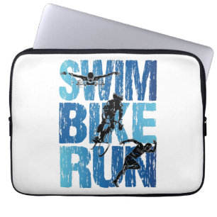 Triathlon - Swim Bike Run Laptop Sleeve