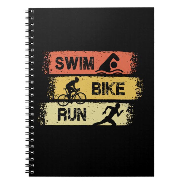 Triathlon - Swim Bike Run Notebook (Front)
