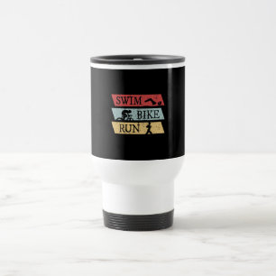 Triathlon - Swim Bike Run Travel Mug