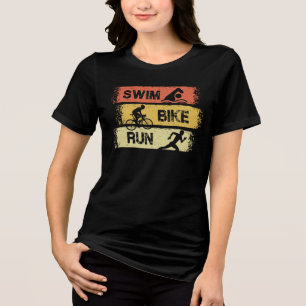 Triathlon - Swim Bike Run Tri-Blend Shirt