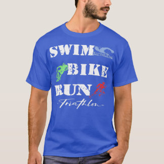 Triathlon Swim Bike Run Triathlete 71 T-Shirt