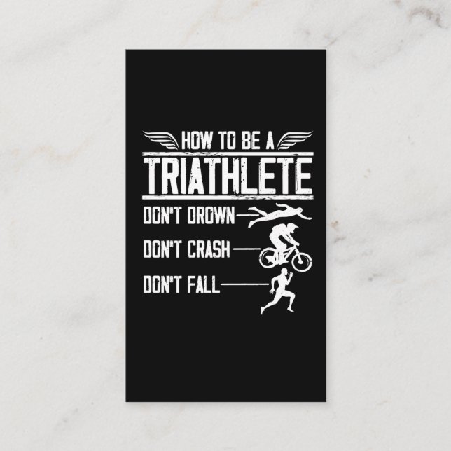 Triathlon Swim Bike Run Triathlete Sportsman Business Card (Front)