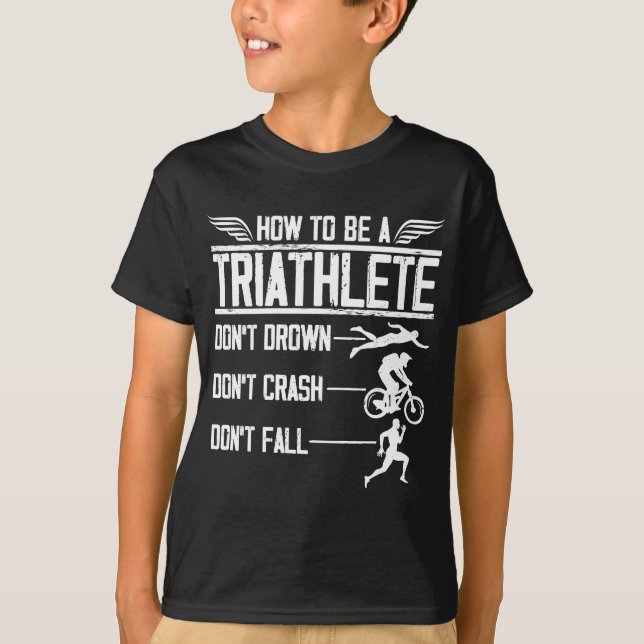 Triathlon Swim Bike Run Triathlete Sportsman T-Shirt (Front)