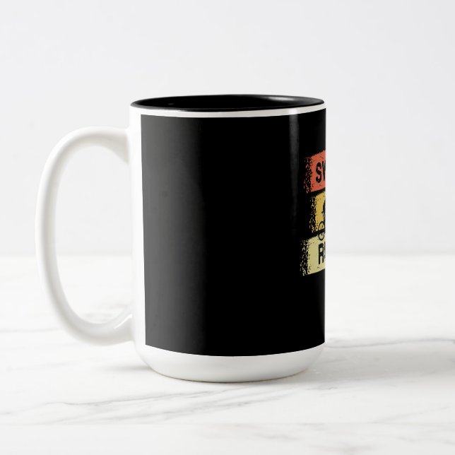 Triathlon - Swim Bike Run Two-Tone Coffee Mug (Left)
