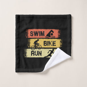 Triathlon - Swim Bike Run Wash Cloth