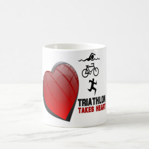 TRIATHLON TAKES HEART MUG