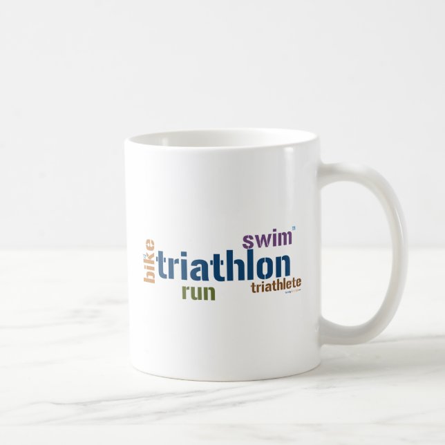 Triathlon Text Coffee Mug (Right)