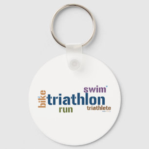 Triathlon Text Key Ring