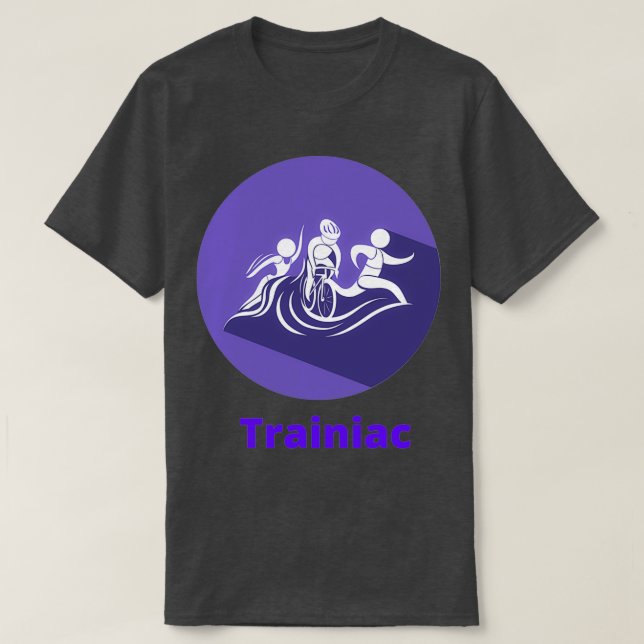 Triathlon Trainiac T-Shirt (Design Front)