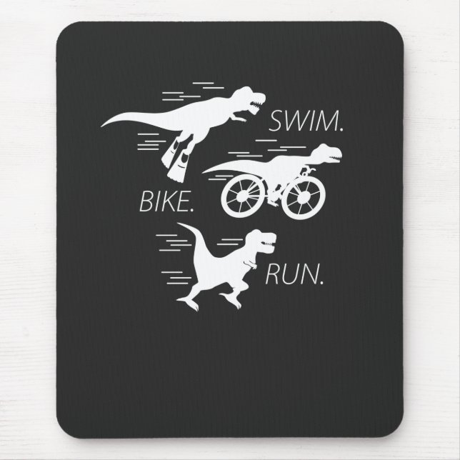 Triathlon Trex Mouse Pad (Front)