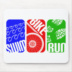 Triathlon TRI Colour Blocks Mouse Pad