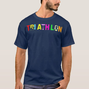 Triathlon Tri Harder Triathlete Running Swimming T-Shirt