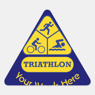 Triathlon Triangle Custom Sticker