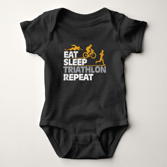 Triathlon Triathlet Hobby Athlete Gift Baby Bodysuit (Front)