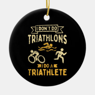 Triathlon Triathlete Ceramic Ornament