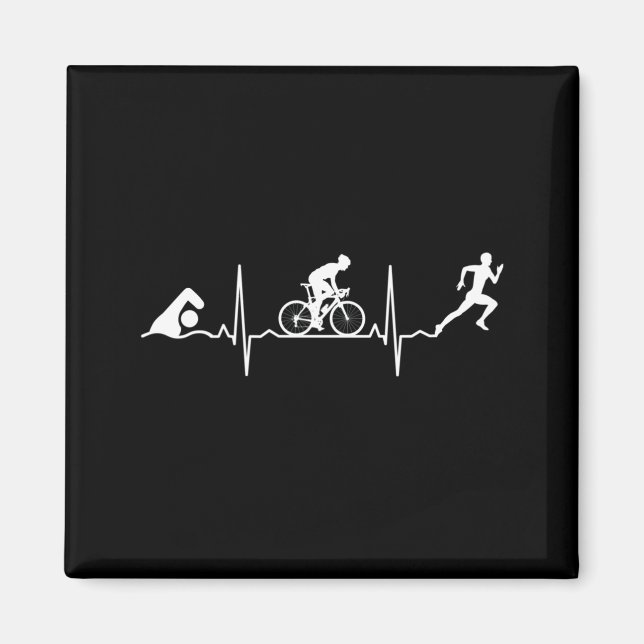 Triathlon - Triathlon Heartbeat Magnet (Front)
