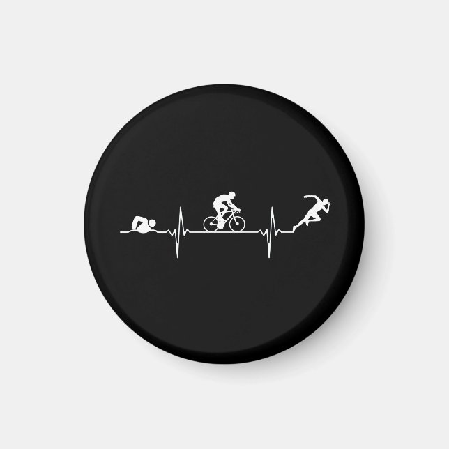 Triathlon - Triathlon Heartbeat  Magnet (Front)