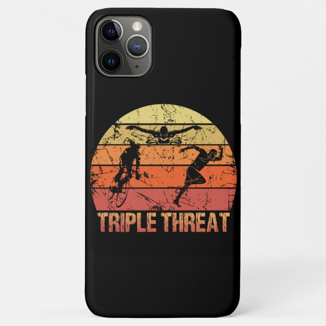Triathlon Triple Threat Vintage Case-Mate iPhone Case (Back)