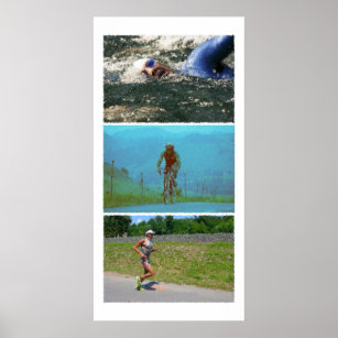 Triathlon Triptych - Painting Poster