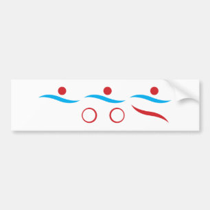 Triathlon unique gift bumper sticker