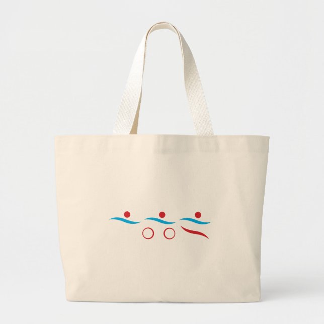 Triathlon unique gift large tote bag (Front)