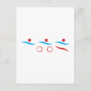 Triathlon unique gift postcard
