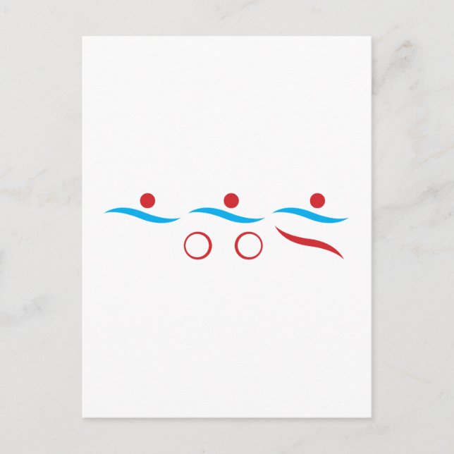Triathlon unique gift postcard (Front)