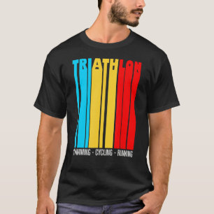 Triathlon Vintage Colours Love To Run Bike & Swim T-Shirt