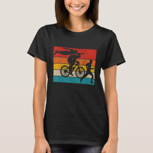 Triathlon Vintage Retro Swim Bike Run Sport Suit T T-Shirt