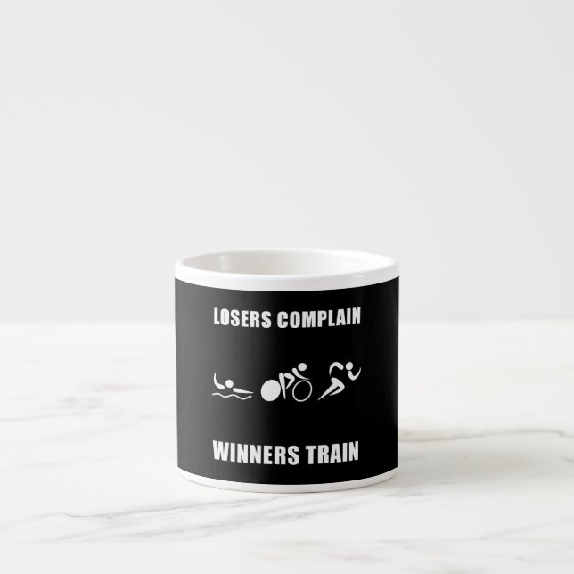 Triathlon Winners Train Espresso Cup (Front)