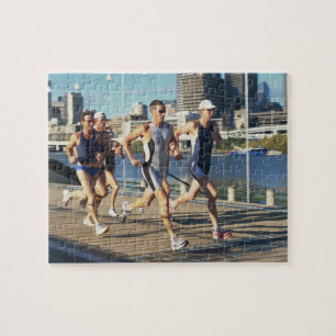 Triathloners Running Jigsaw Puzzle