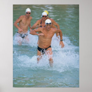 Triathloners Running out of Water 2 Poster