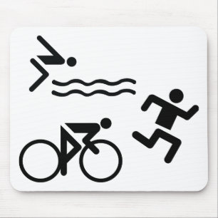 Triatholon - running swimming cycling mouse pad