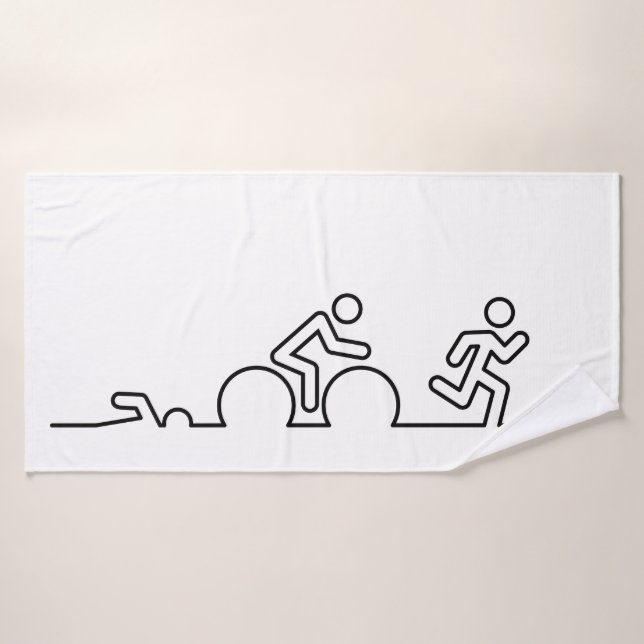 Triatlon. Swimming, cycling and running. Bath Towel (Bath Towel)