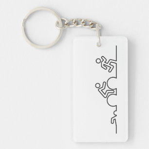 Triatlon. Swimming, cycling and running. Key Ring