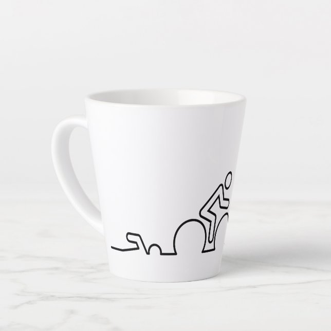 Triatlon. Swimming, cycling and running. Latte Mug (Left Angle)