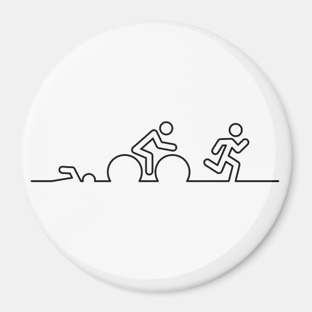 Triatlon. Zwemmen, wielrennen en hardlopen. Magnet (Front)