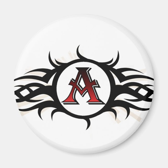 Tribal A Round Magnet (Front)