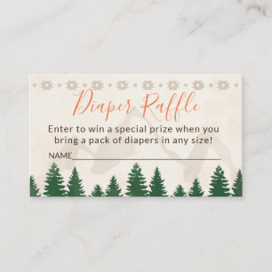 Tribal Adventure Diaper Raffle Enclosure Card