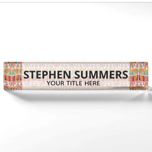 Tribal Africa Pattern Ethnic Nameplate