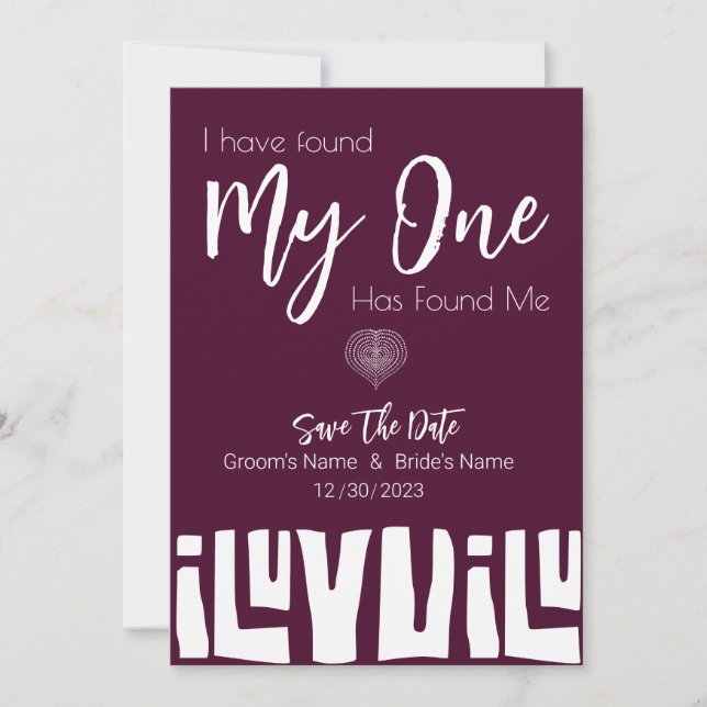 Tribal African Burgundy Wine Wedding Save The Date (Front)