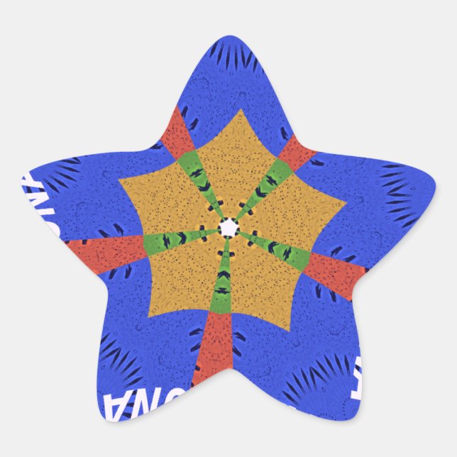 Tribal African Design: Hakuna Matata Star Sticker (Front)