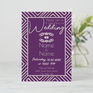 Tribal African Eggplant Invitation