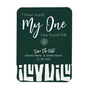 Tribal African Emerald Green Wedding Magnet