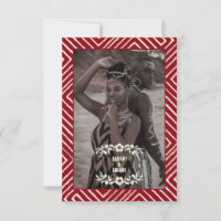 Tribal African Red and White