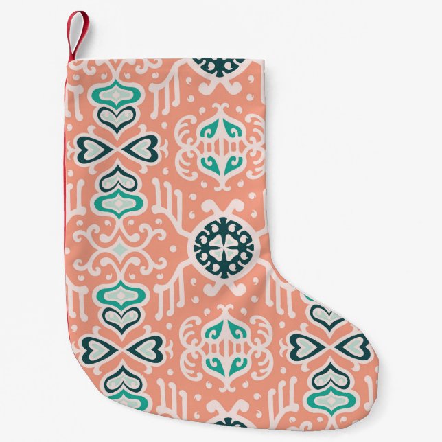 Tribal African, Seamless Aztec Pattern. Small Christmas Stocking (Front)
