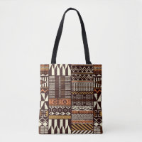 Tribal African style fabric patchwork abstract vin