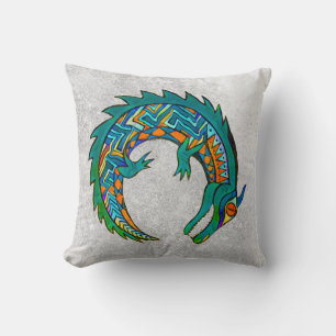 Tribal Alligator Art Cushion