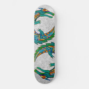 Tribal Alligator Art Skateboard