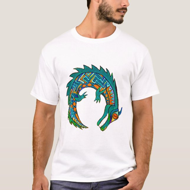 Tribal Alligator Art T-Shirt (Front)